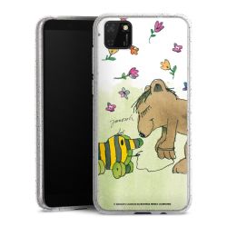 Silikon Glitter Case transparent-silber