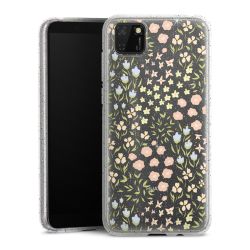 Silikon Glitter Case transparent-silber