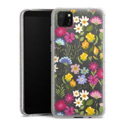 Silikon Glitter Case transparent-silber