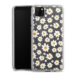 Silikon Glitter Case transparent-silber