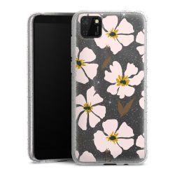 Silikon Glitter Case transparent-silber