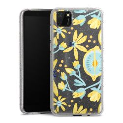 Silikon Glitter Case transparent-silber