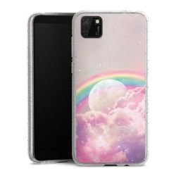 Silikon Glitter Case transparent-silber