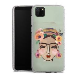 Silikon Glitter Case transparent-silber