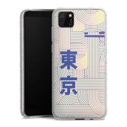 Silikon Glitter Case transparent-silber