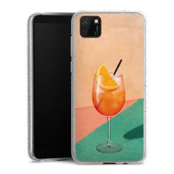 Silikon Glitter Case transparent-silber