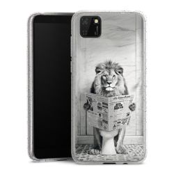 Silikon Glitter Case transparent-silber