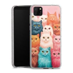 Silikon Glitter Case transparent-silber