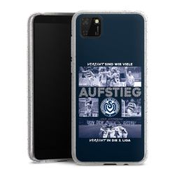 Silikon Glitter Case transparent-silber