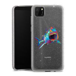 Silikon Glitter Case transparent-silber