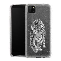 Silikon Glitter Case transparent-silber