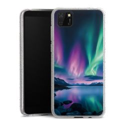 Silikon Glitter Case transparent-silber