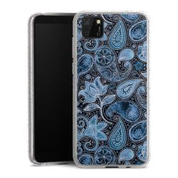 Silikon Glitter Case transparent-silber