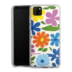 Silikon Glitter Case transparent-silber