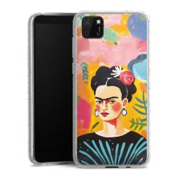 Silikon Glitter Case transparent-silber