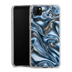 Silikon Glitter Case transparent-silber