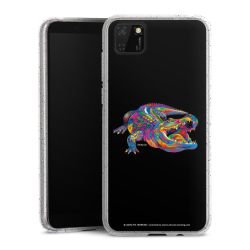 Silikon Glitter Case transparent-silber