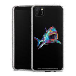 Silikon Glitter Case transparent-silber