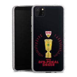 Silikon Glitter Case transparent-silber