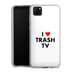 Silikon Glitter Case transparent-silber