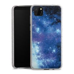 Silikon Glitter Case transparent-silber