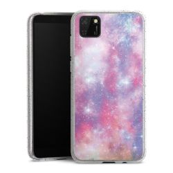 Silikon Glitter Case transparent-silber
