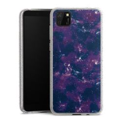 Silikon Glitter Case transparent-silber