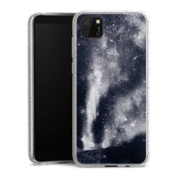 Silikon Glitter Case transparent-silber