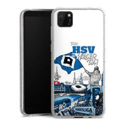 Silikon Glitter Case transparent-silber