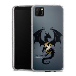 Silikon Glitter Case transparent-silber