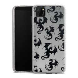 Silikon Glitter Case transparent-silber