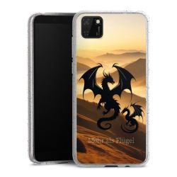 Silikon Glitter Case transparent-silber