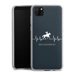 Silikon Glitter Case transparent-silber