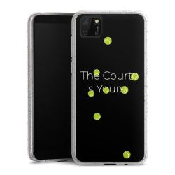 Silikon Glitter Case transparent-silber