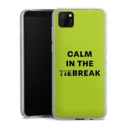 Silikon Glitter Case transparent-silber