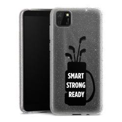 Silikon Glitter Case transparent-silber