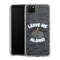 Silikon Glitter Case transparent-silber