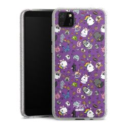 Silikon Glitter Case transparent-silber