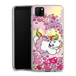 Silikon Glitter Case transparent-silber