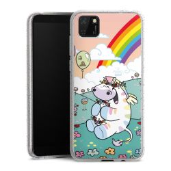 Silikon Glitter Case transparent-silber