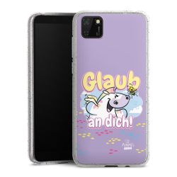 Silikon Glitter Case transparent-silber