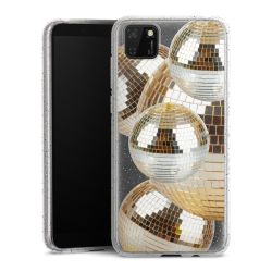 Silikon Glitter Case transparent-silber