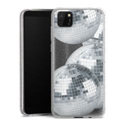 Silikon Glitter Case transparent-silber