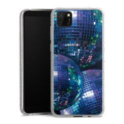 Silikon Glitter Case transparent-silber