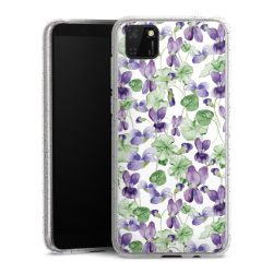 Silikon Glitter Case transparent-silber