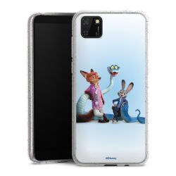 Silikon Glitter Case transparent-silber