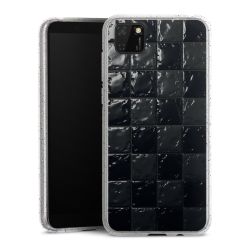 Silikon Glitter Case transparent-silber