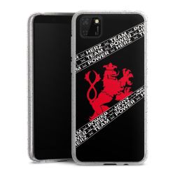 Silikon Glitter Case transparent-silber