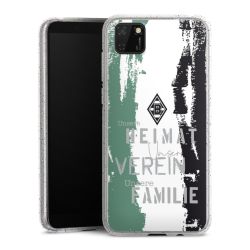Silikon Glitter Case transparent-silber