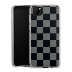 Silikon Glitter Case transparent-silber